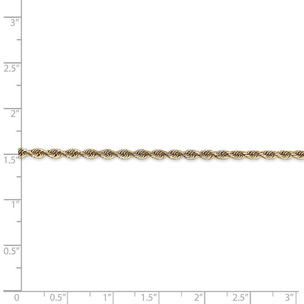 14kt Yellow Gold Diamond Cut Rope Chain Necklace V9939
