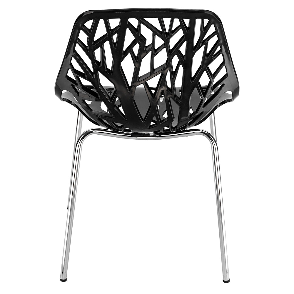 White Shell Lounge Plastic Dining Chair (Set of 4) K97846