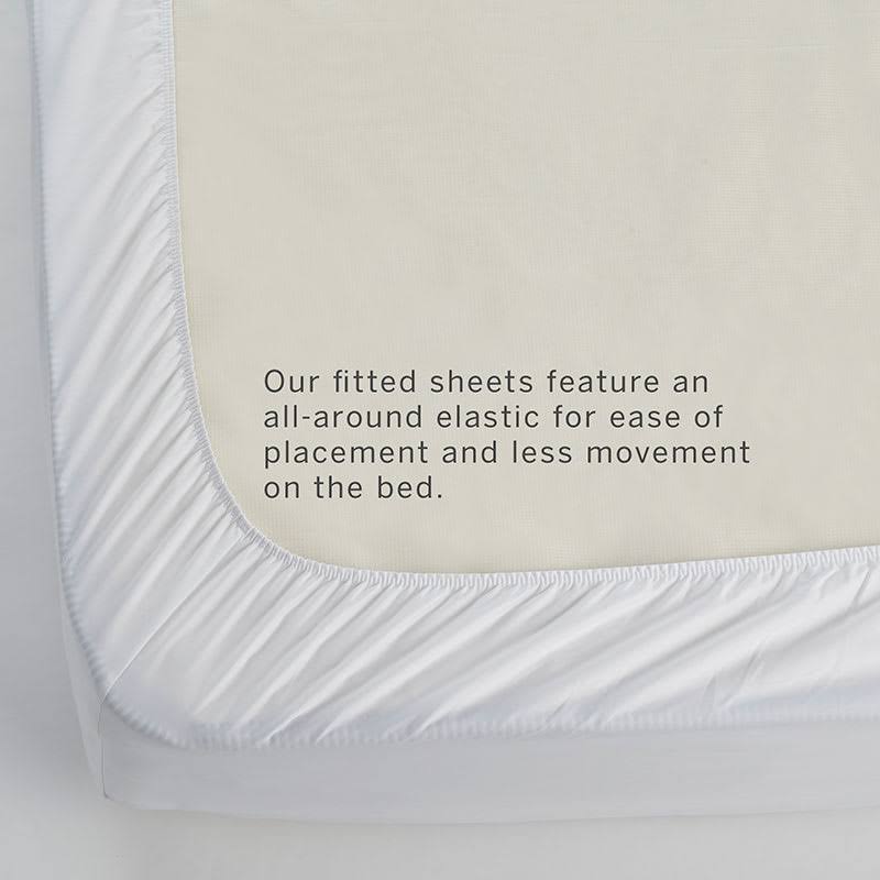 Ivory 600-Thread Count Egyptian Cotton Sateen Twin Fitted Sheet T73094