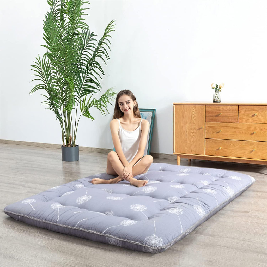 Black Geometric Pattern Japanese Floor Mattress J9726