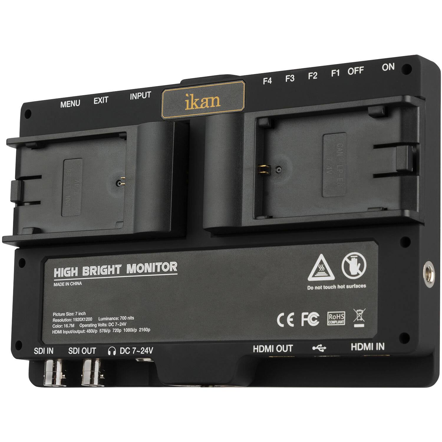 7-Inch 4K HDMI/3G-SDI On-Camera Monitor W3394