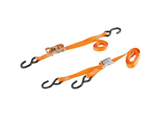 Orange Ratchet and Cam Buckle Tie-Down Straps U584