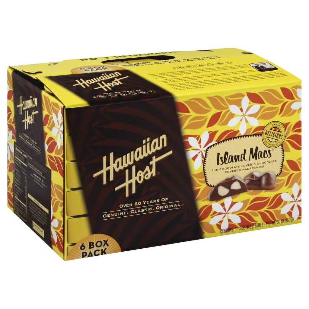 Hawaiian Host Island Macadamia Nuts, 6 Pieces, 6 Count R3803