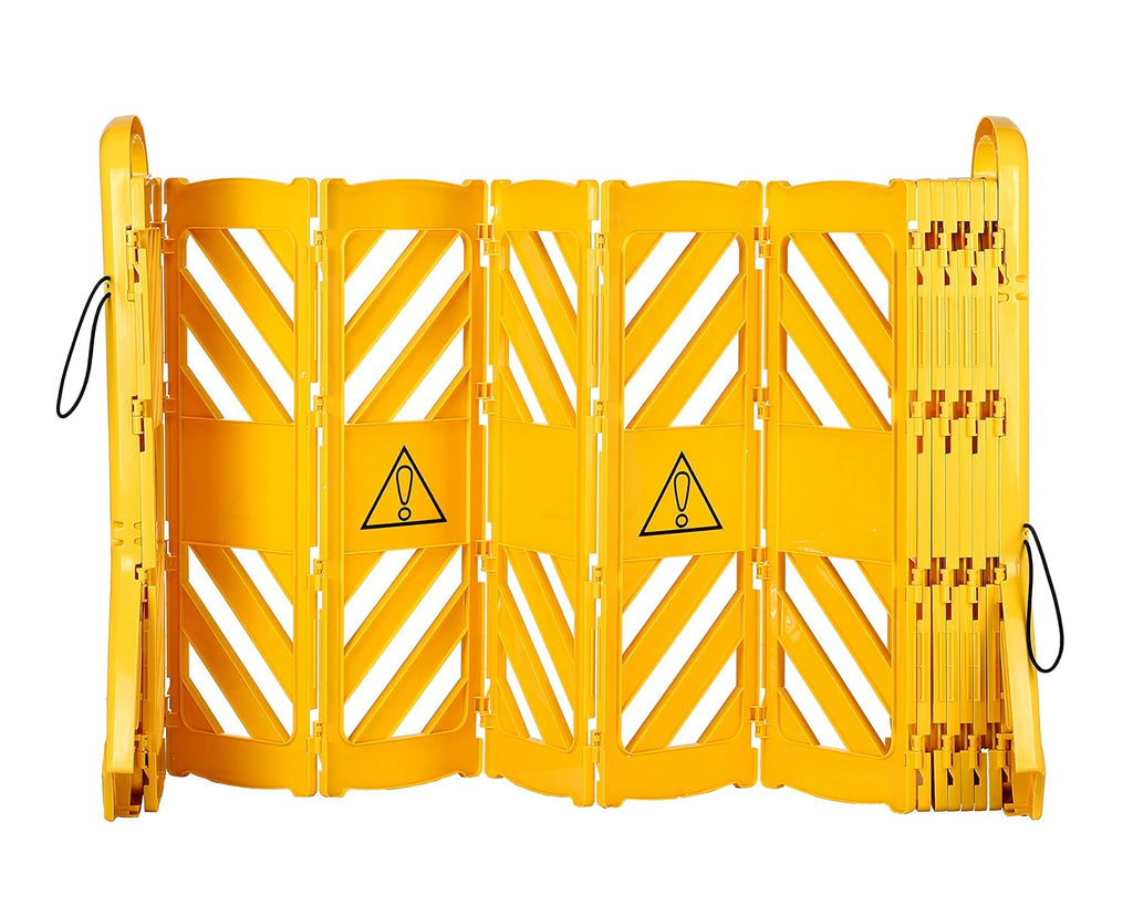 13-Foot Expandable Mobile Safety Sign Barricade Fence System Z385