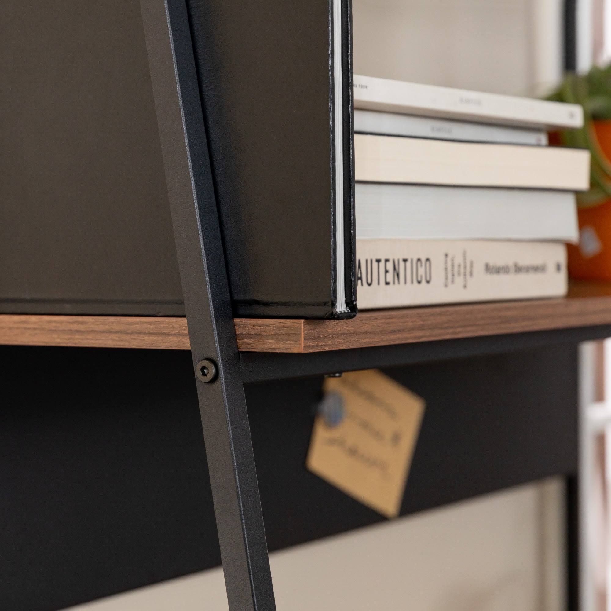 Mocha 3-Piece Desk and Shelf Set N661
