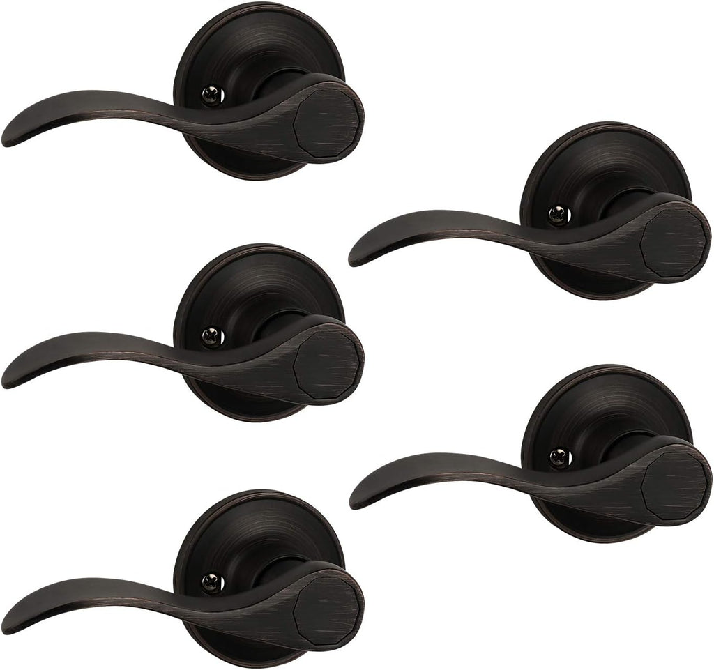 10 Pack Privacy Door Lever Locking Door Handle Set D63038
