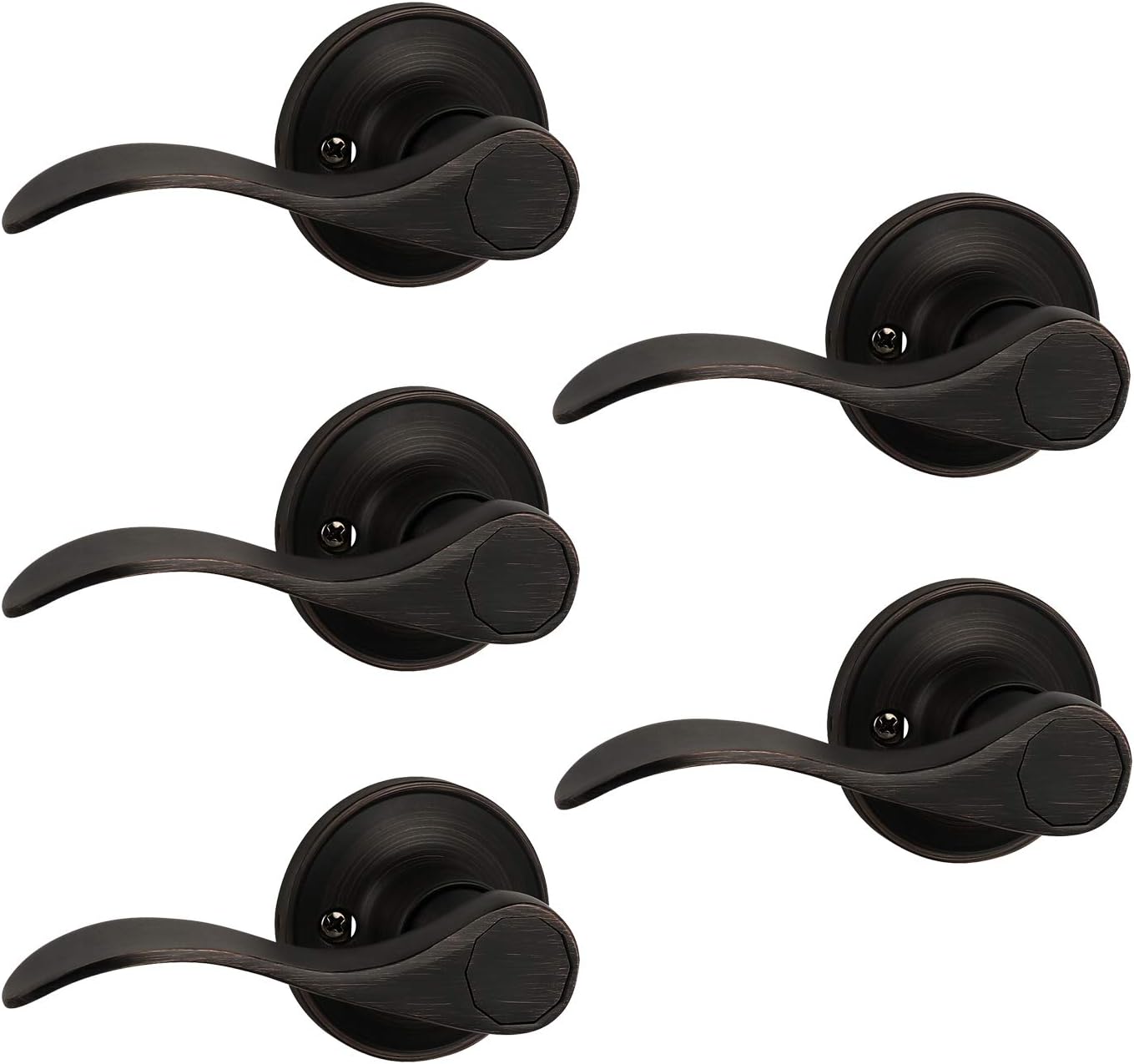 10 Pack Privacy Door Lever Locking Door Handle Set D63038