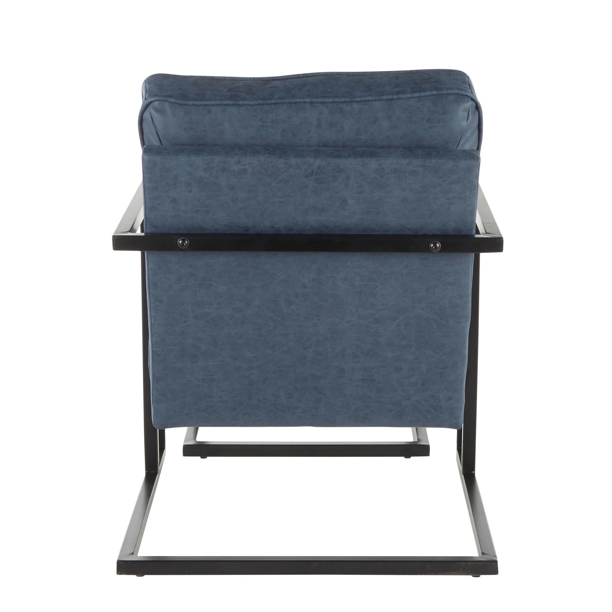 Black/Blue Lounge Chair And Ottoman Set M840
