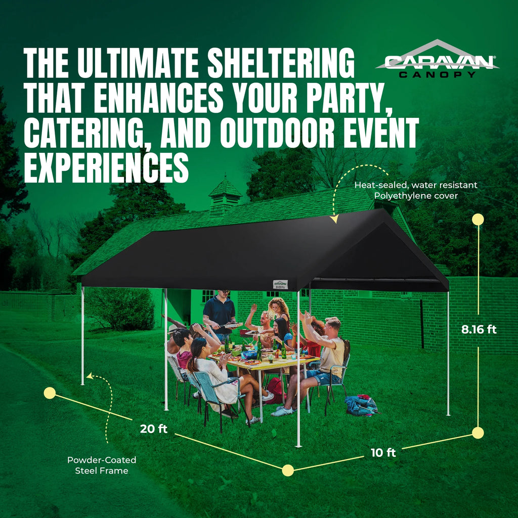 10x20 Straight Leg Instant Canopy Tent Set, Black X386