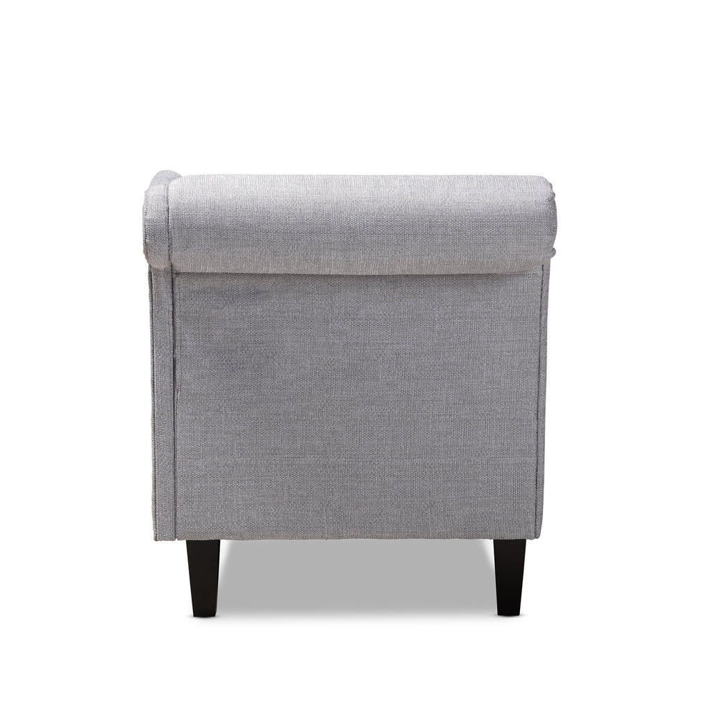Grey Fabric Upholstered Chaise Lounge H22489