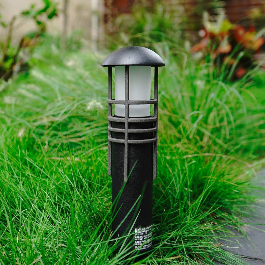 Black 8 Pack LED Bollard Pathway Light Z29783