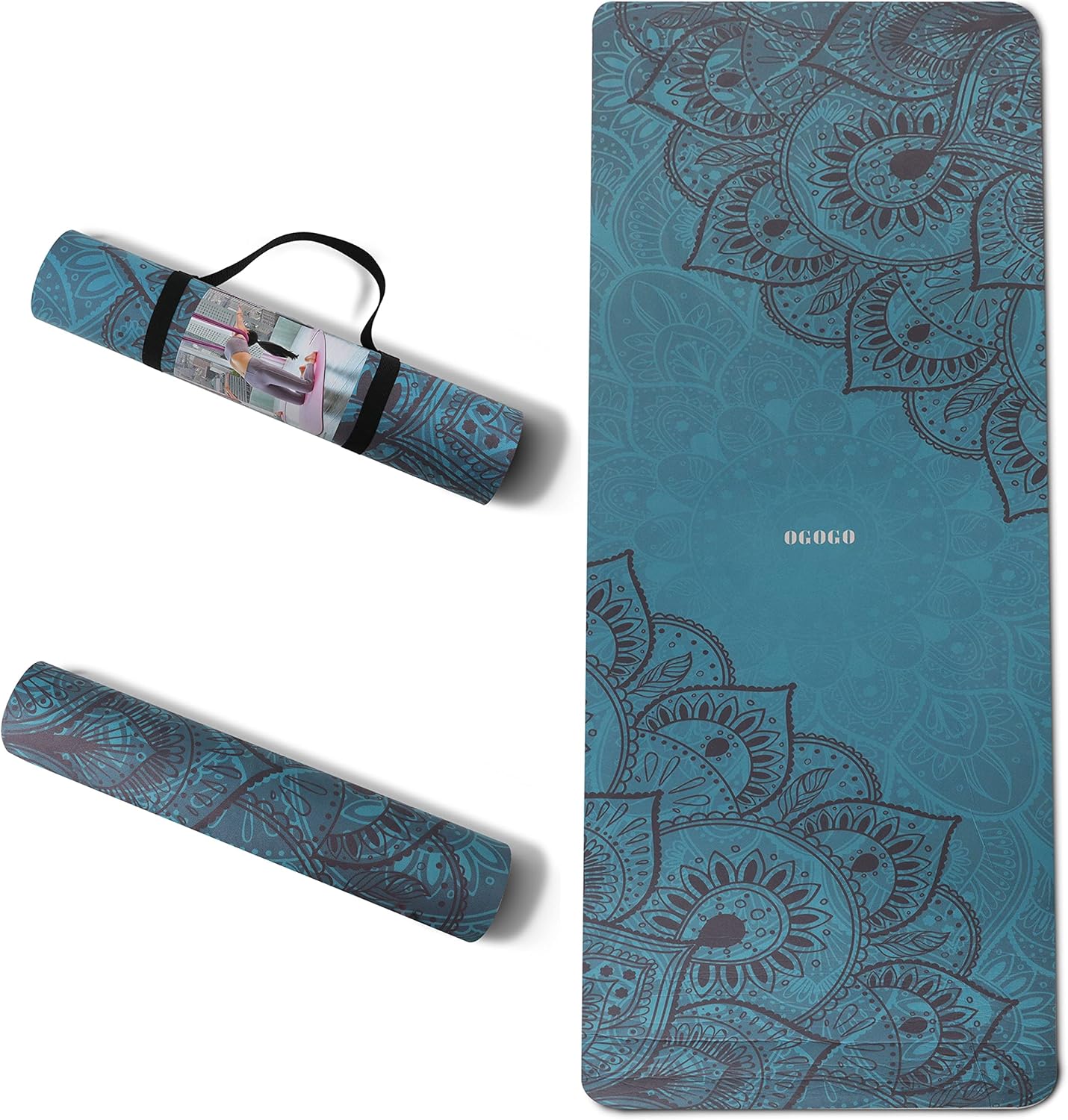 Eco Friendly Suede Yoga Mat with Carrying Strap X46060