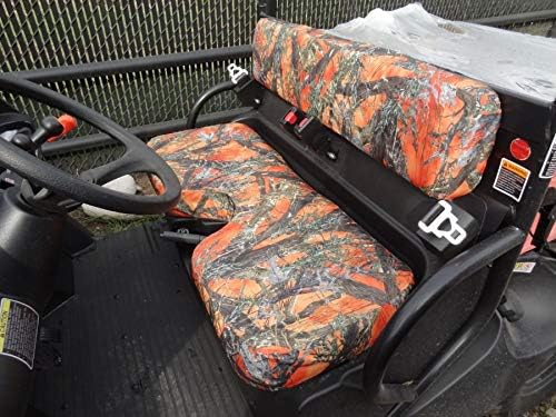 Orange Camo Bench Seat Covers Pack of 2 D158