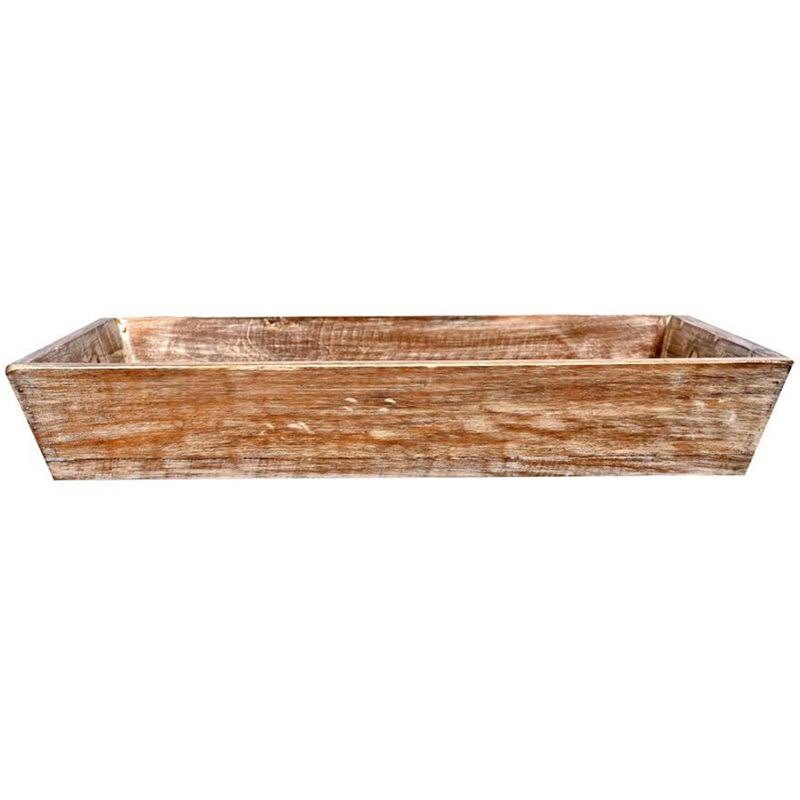 Sandy Brown Wooden Decorative Farmhouse Tray F200070
