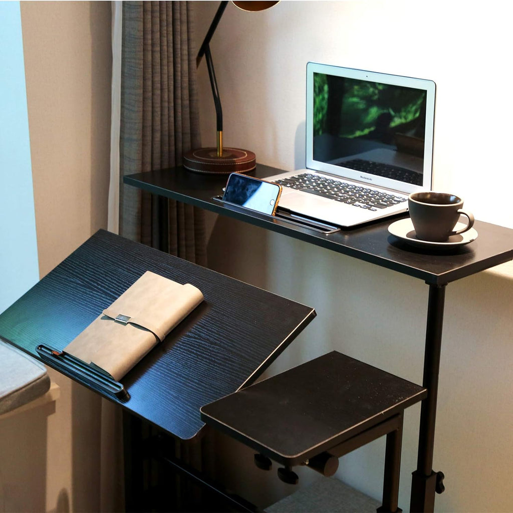 Black Portable Standing Desk with Wheels K960