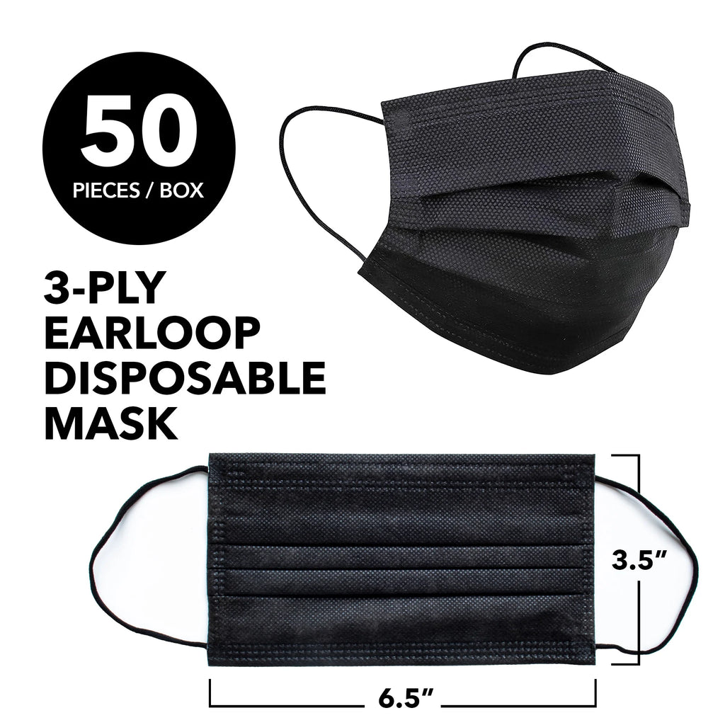 Black 3-Ply ASTM Level 3 Mask, Case of 2000 B271