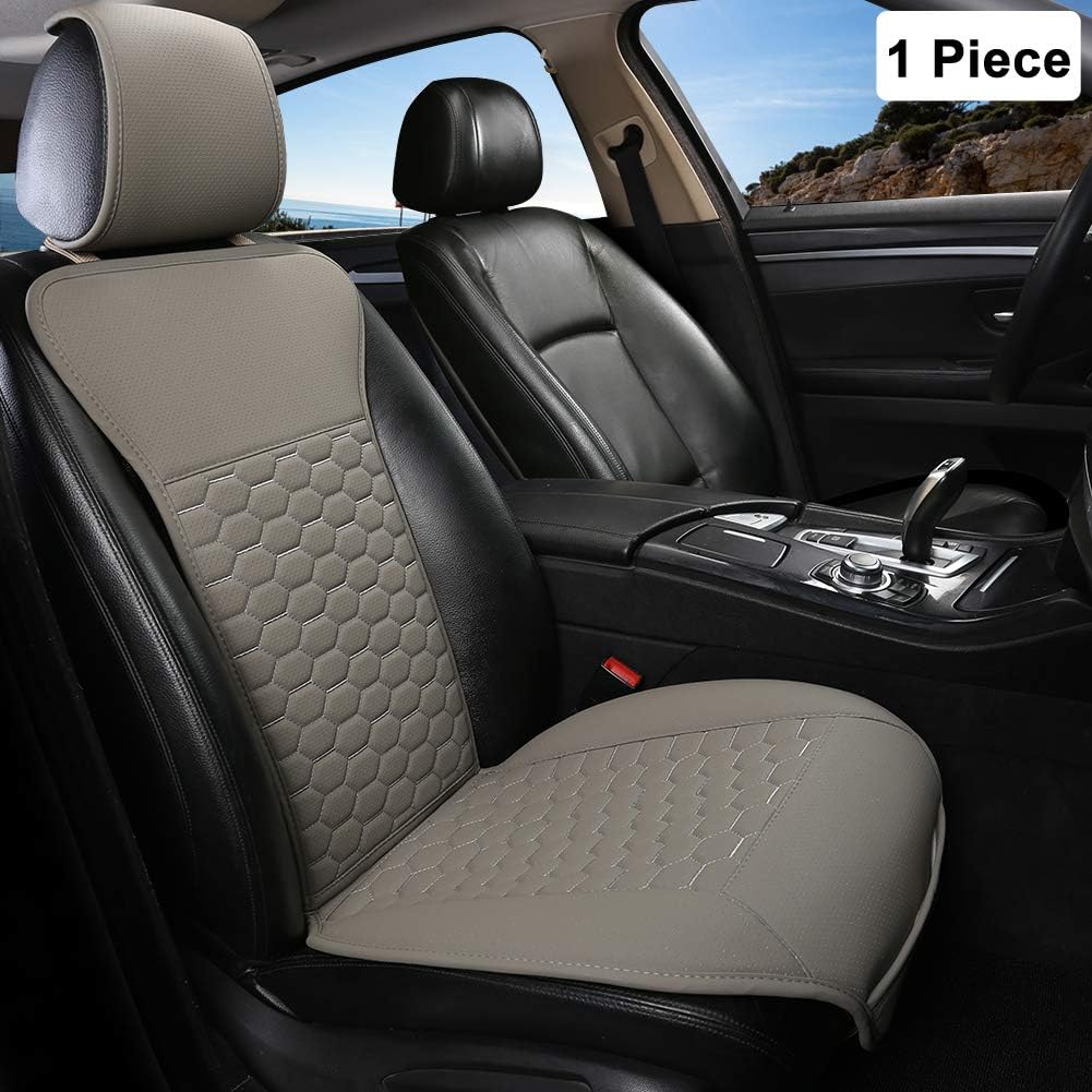 Black PU Leather Front Car Seat Covers Pack of 2 P725880