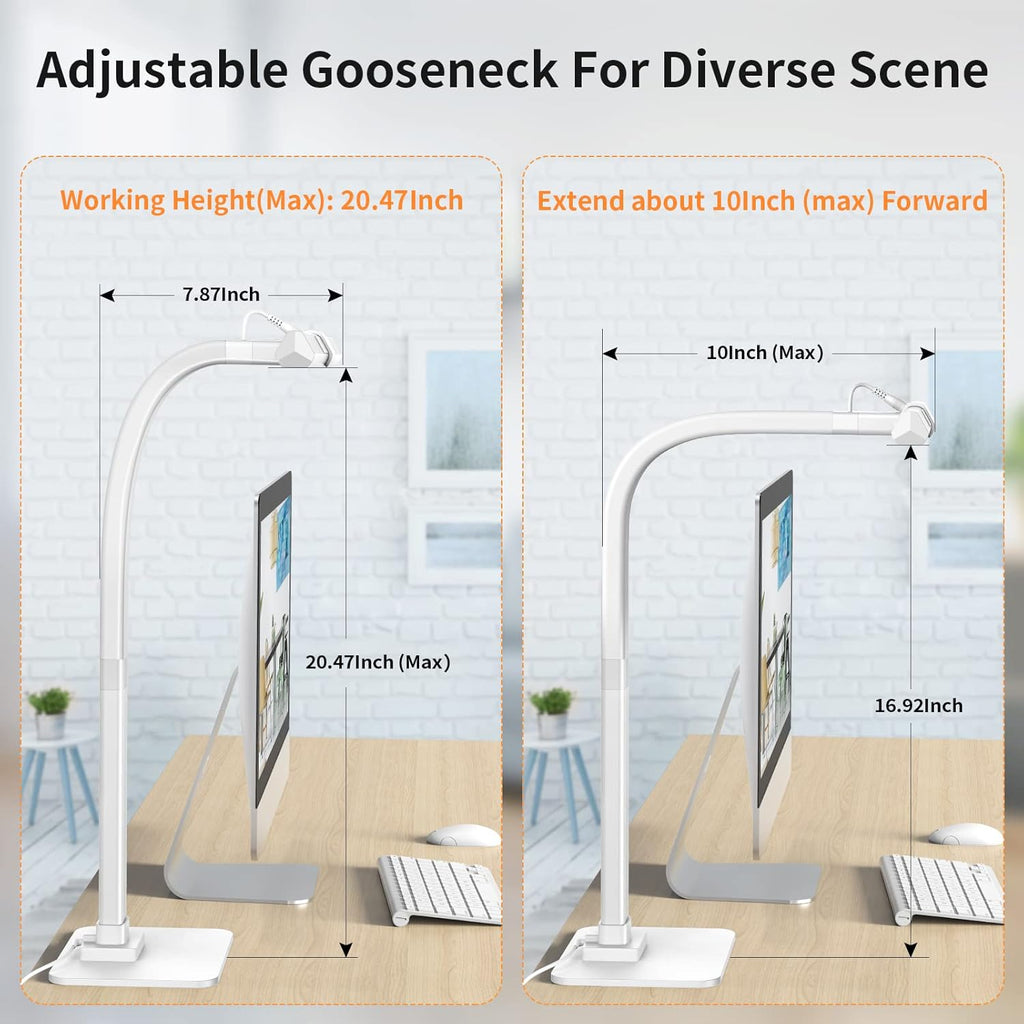 White LED Desk Lamp with Base V880