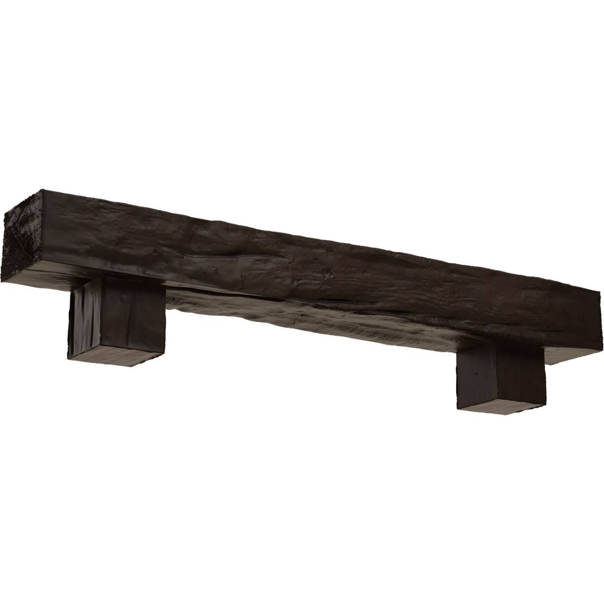 Natural Mahogany Faux Wood Fireplace Mantel Kit I59364