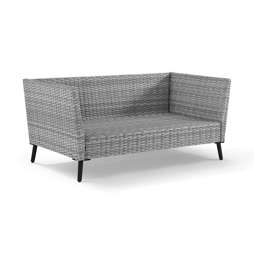 Gray 2 Piece Wicker Patio Sofa Set M605