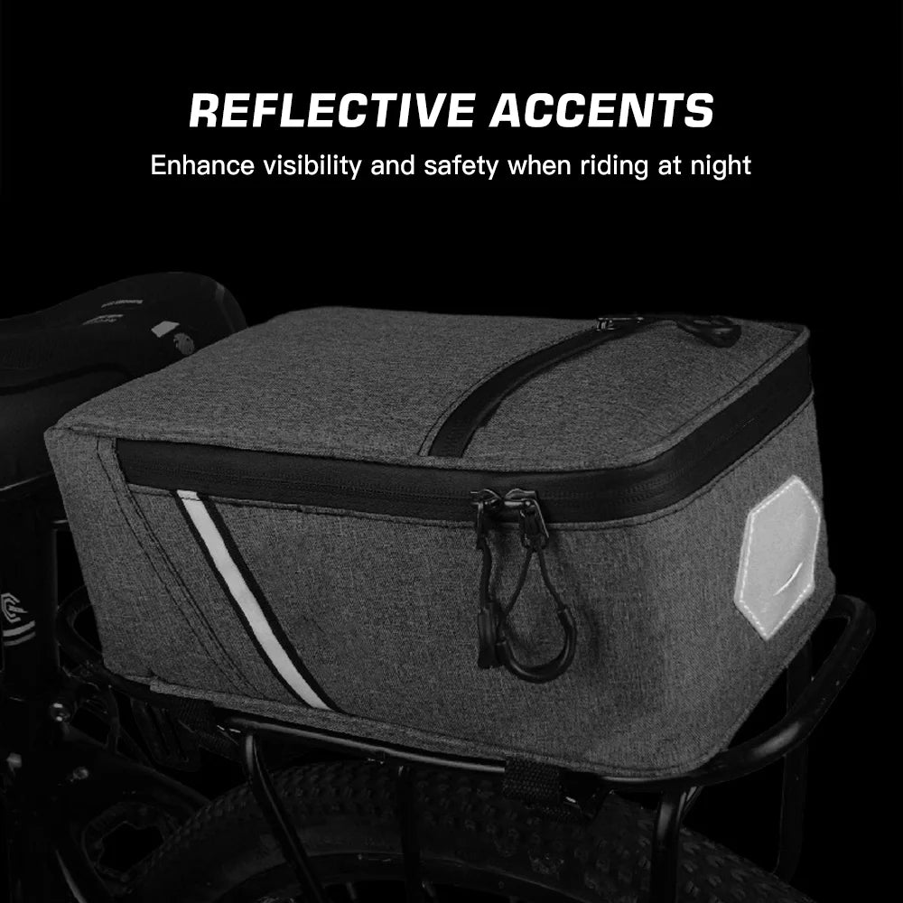 Water Resistant Canvas Bike Rear Seat Bag, 5L Capacity D5841