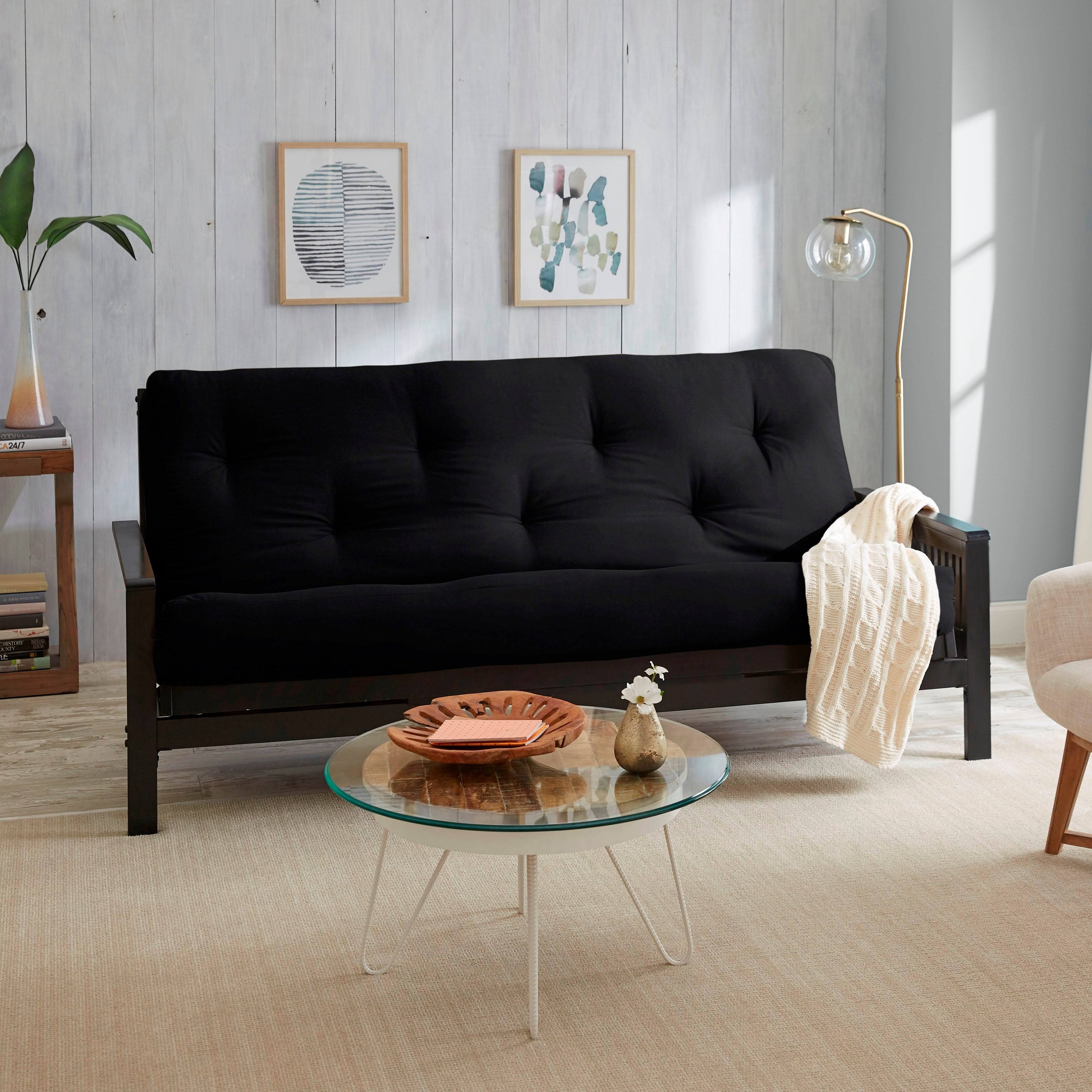 Black Queen-size Dual Latex Futon Mattress R445496