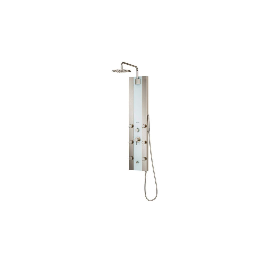 White Glass Shower Panel Z809