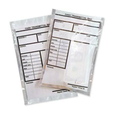 Clear Cash Transmittal Bag 6in x 9in R293452