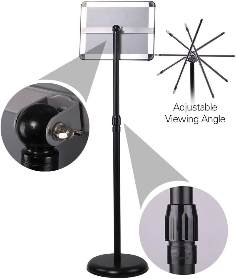 2 Pack Aluminum Sign Stand with Heavy Round Base O4063