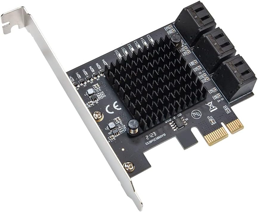 6 Port SATA III to PCIe 3.0 x1 Non-RAID Expansion Card F60480