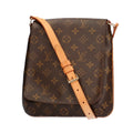 Brown Canvas Shoulder Bag L7037
