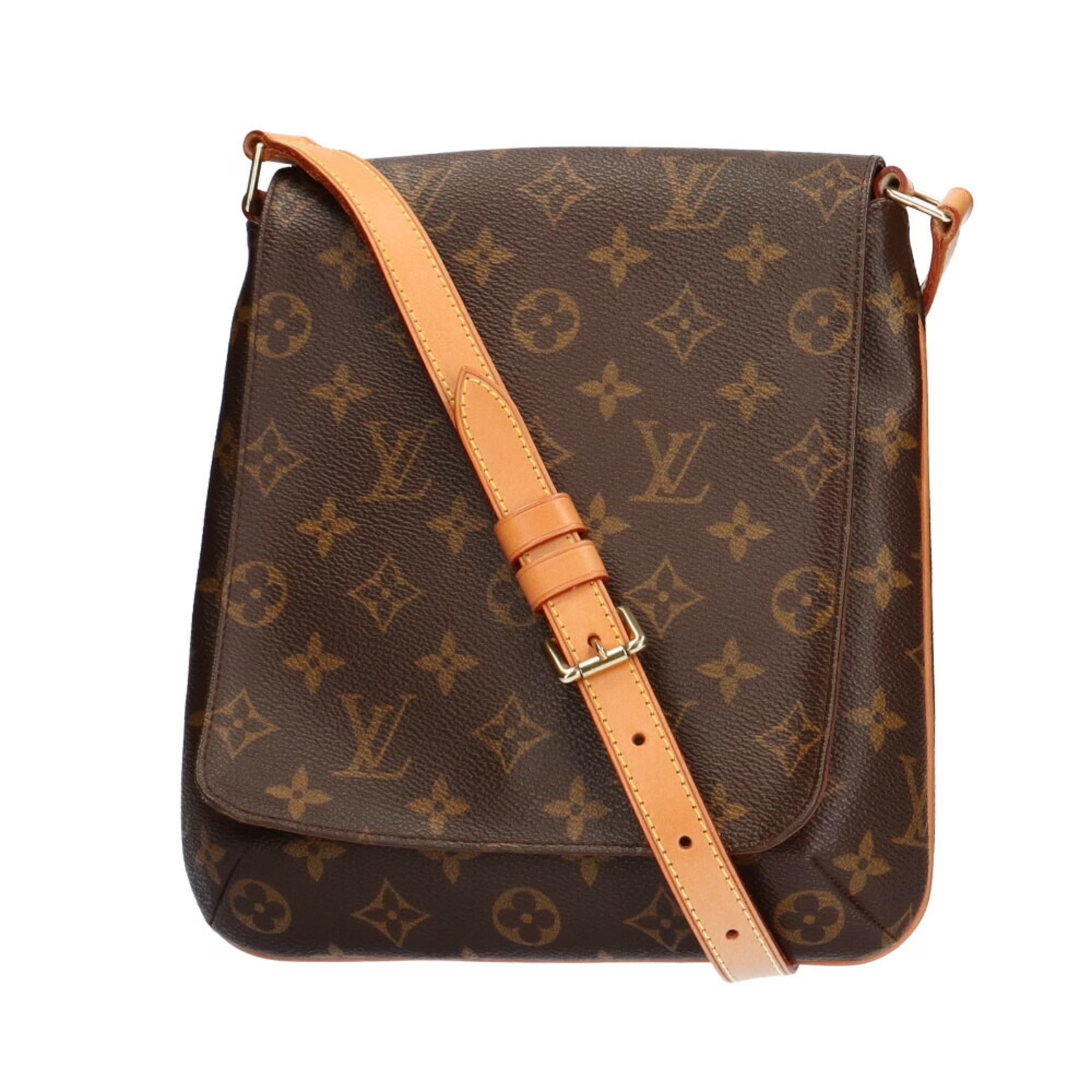 Brown Canvas Shoulder Bag L7037