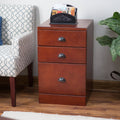 Rich Cherry 3-Drawer Wood File Cabinet X623968