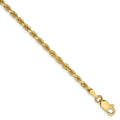 14kt Yellow Gold Diamond Cut Rope Chain Necklace V9939