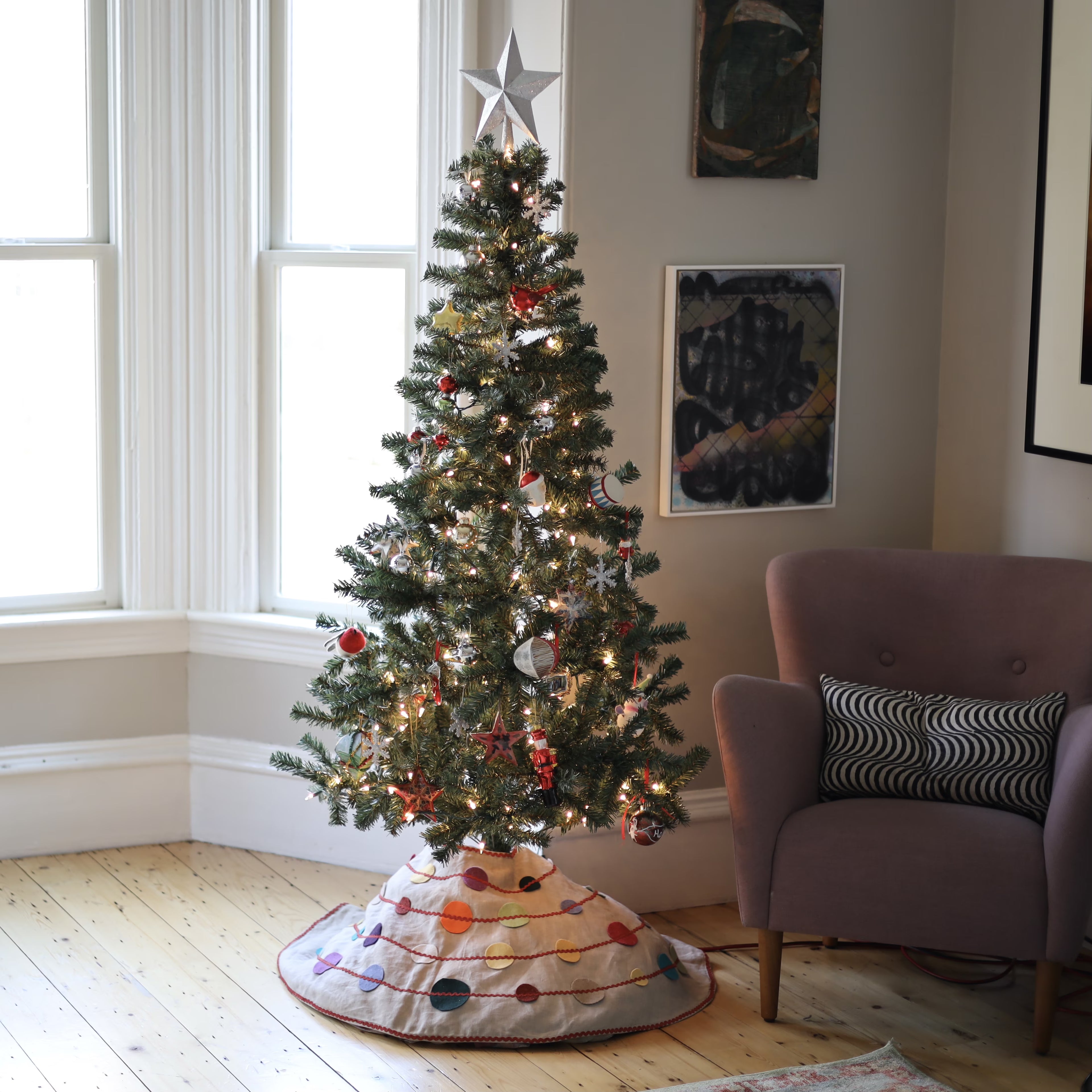 6 ft Unlit Artificial Pencil Christmas Tree M640220