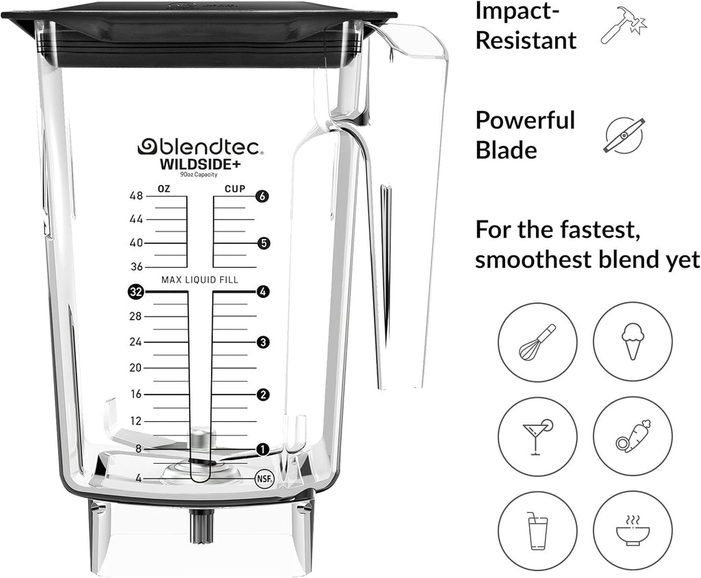 90 Oz Five-Sided Replacement Blender Jar Q459