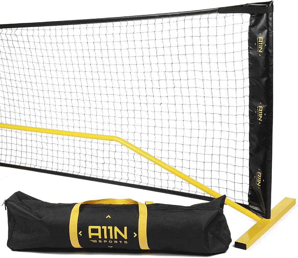 Portable Pickleball Net System with Metal Frame and PE Net H66293