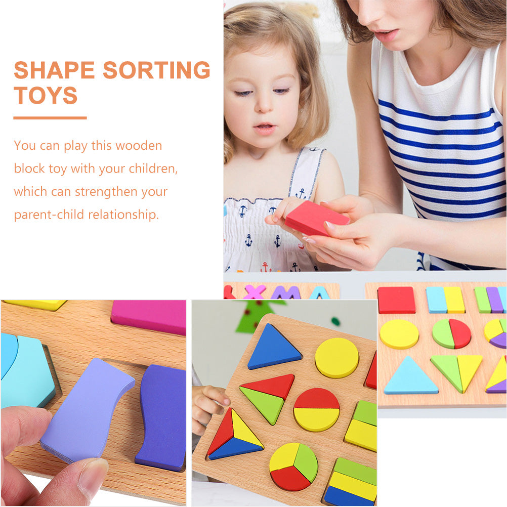 Puzzle Shape Sorter Toys Wooden Playset C60278