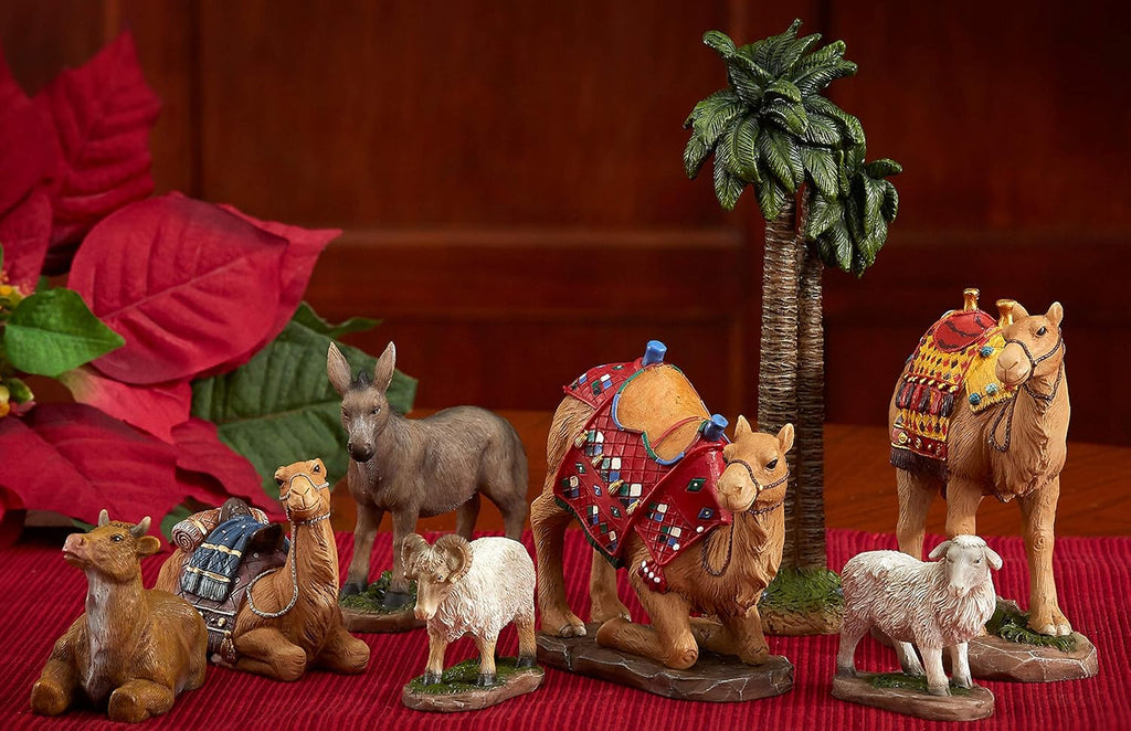 23 Piece 5 Inch Nativity Set with Lighted Stable I436
