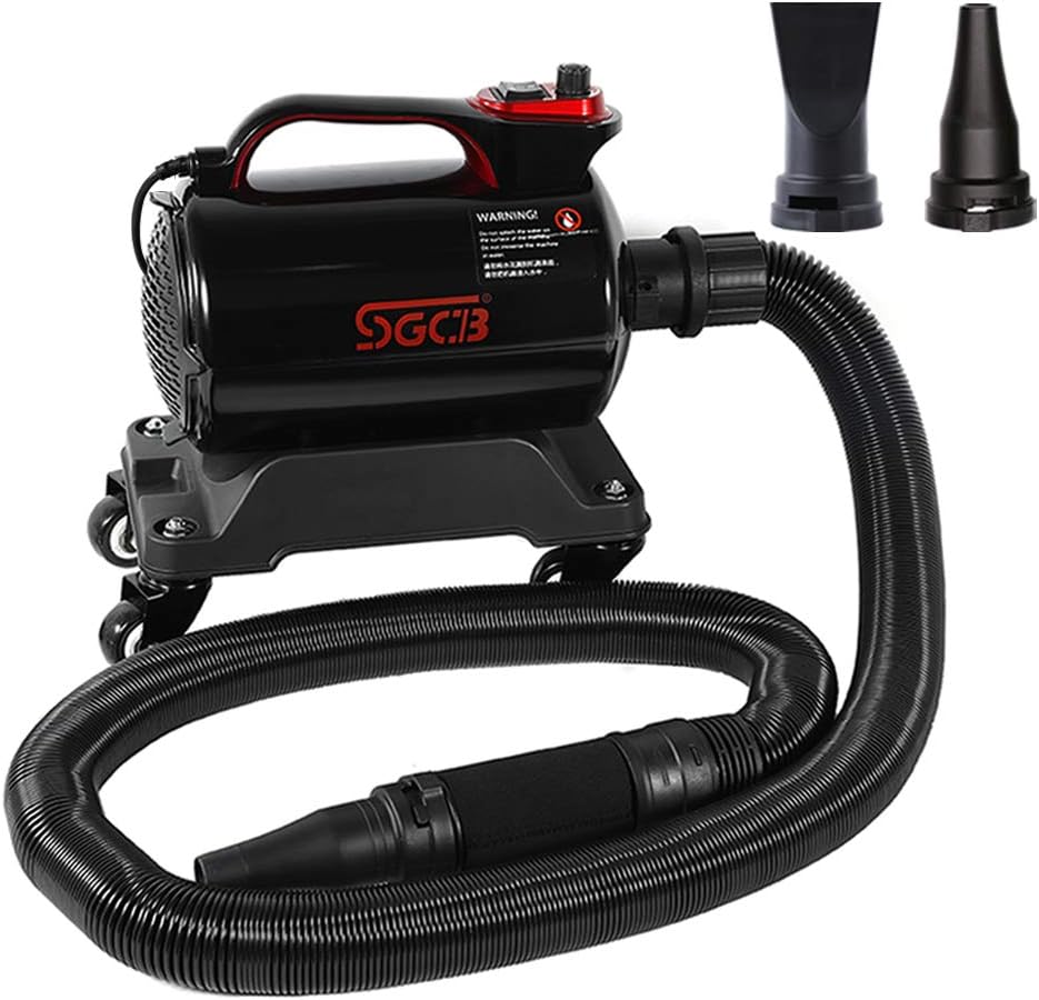 5.0HP Double Mode High Velocity Car Dryer Blower with Caster Base & 16.4 Ft Flexible Hose C3980