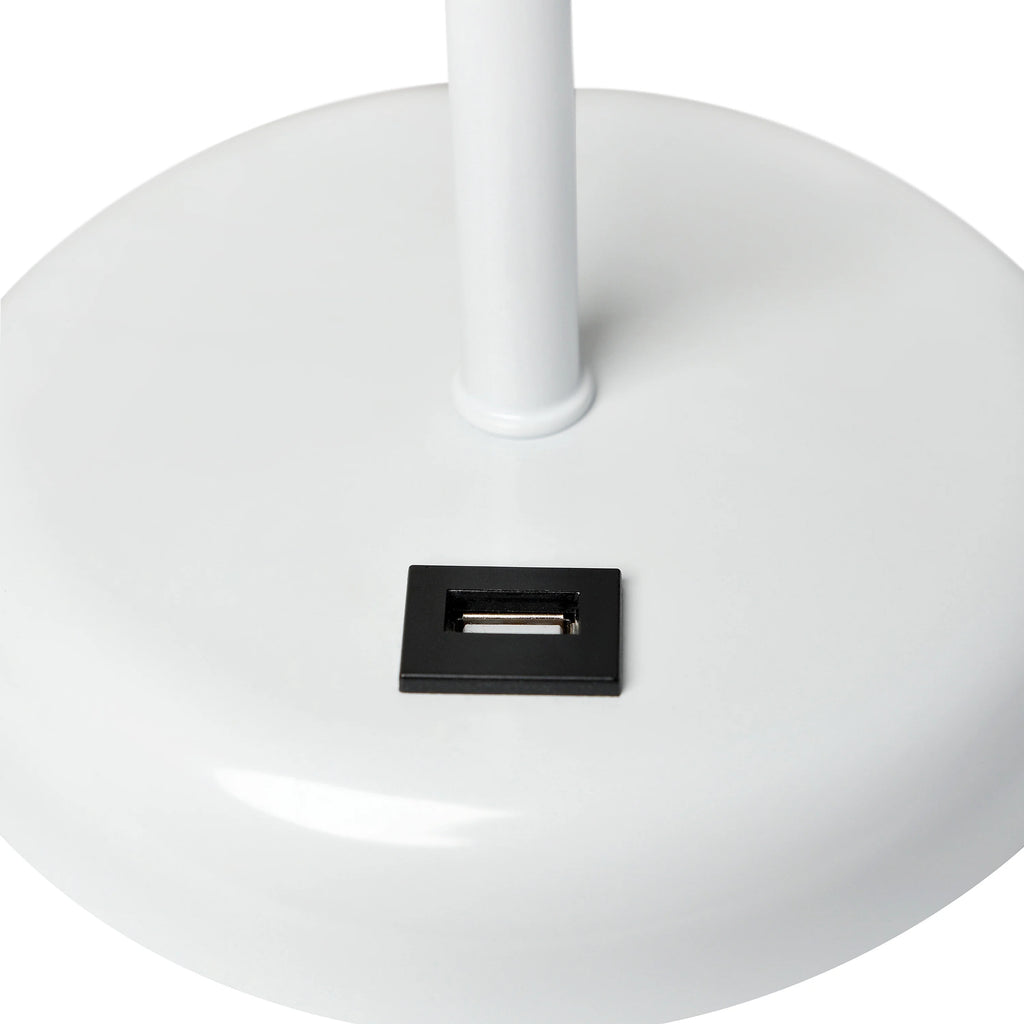 Aqua White Stick Lamp with Fabric Shade V32206