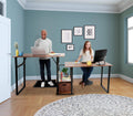 Rotating L-Shaped Standing Desk with Storage Shelves V65738