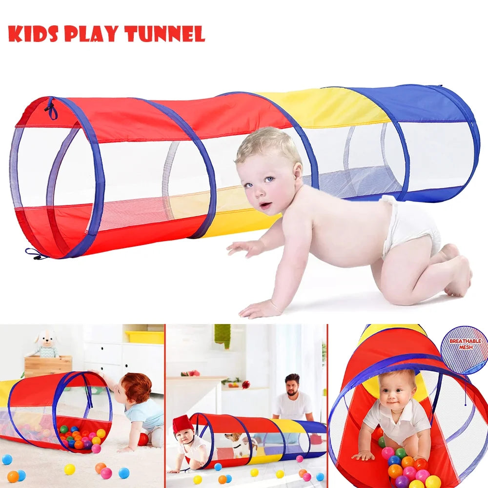 Kids Play Tent Crawl Tunnel and Ball Pit Set E37195