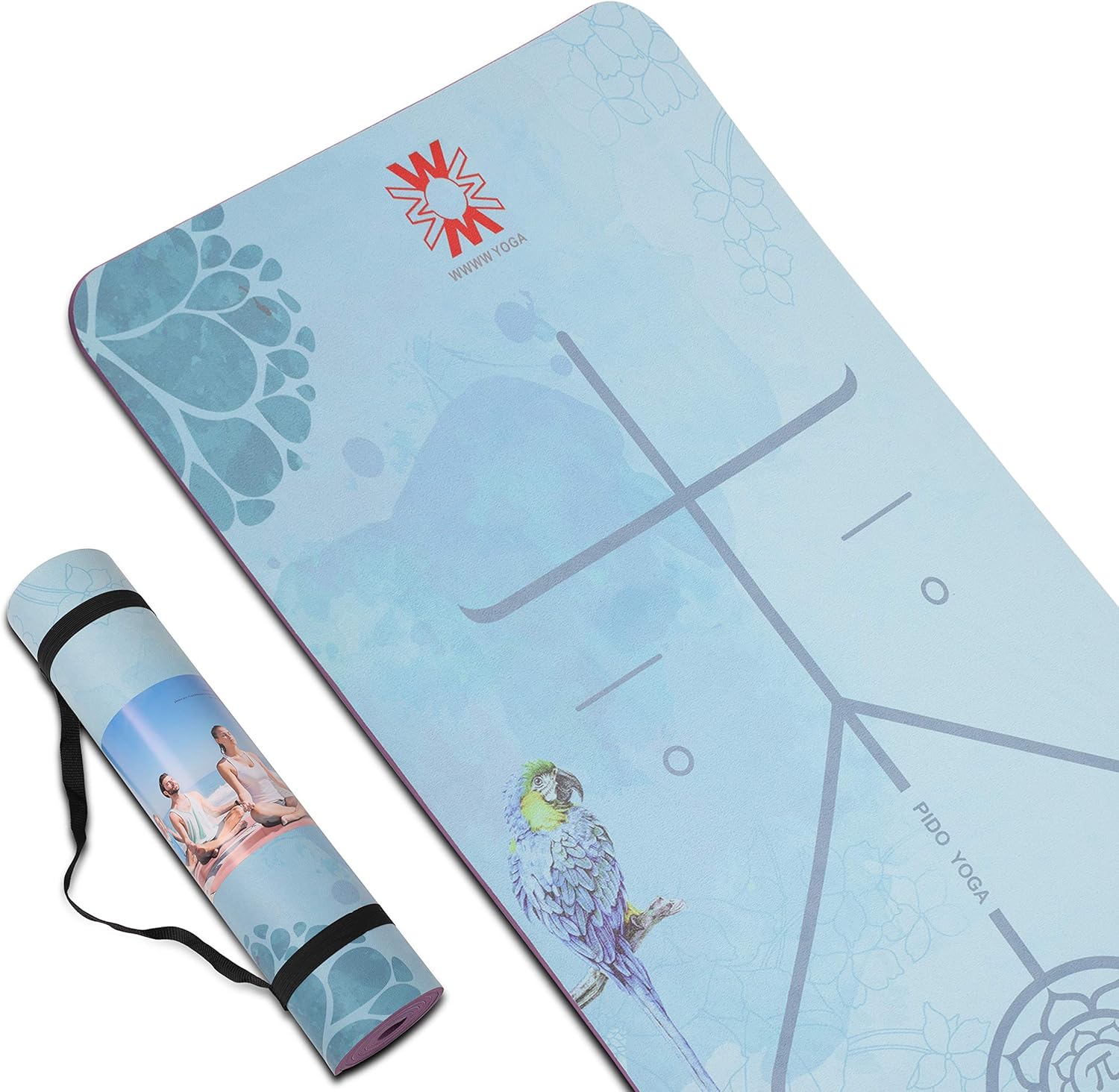 Eco Friendly Suede Yoga Mat with Carrying Strap X46060