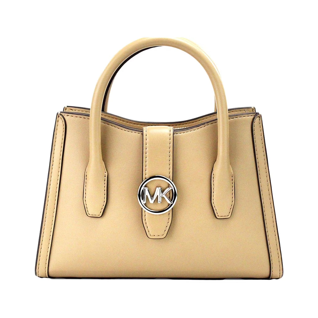 Camel Faux Leather Satchel Crossbody Bag Q3660