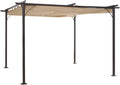 11.5' x 11.5' Retractable Patio Gazebo with Steel Frame T3076