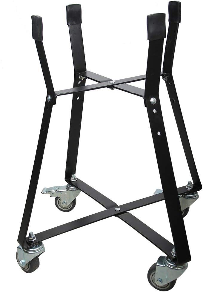 Rolling Cart with Heavy Duty Locking Caster Wheels Powder Coated Steel Q76447