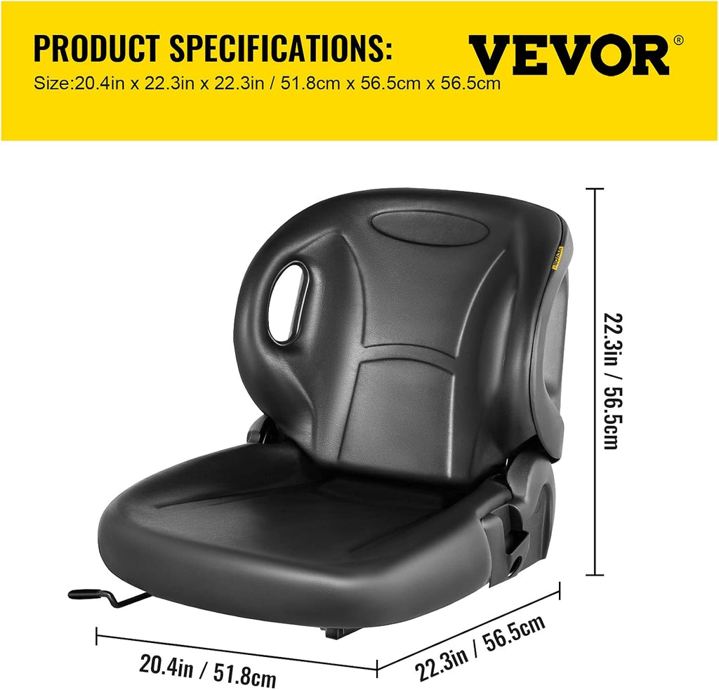 Forklift Seat with Seat Switch and Back Seat Organizer A597