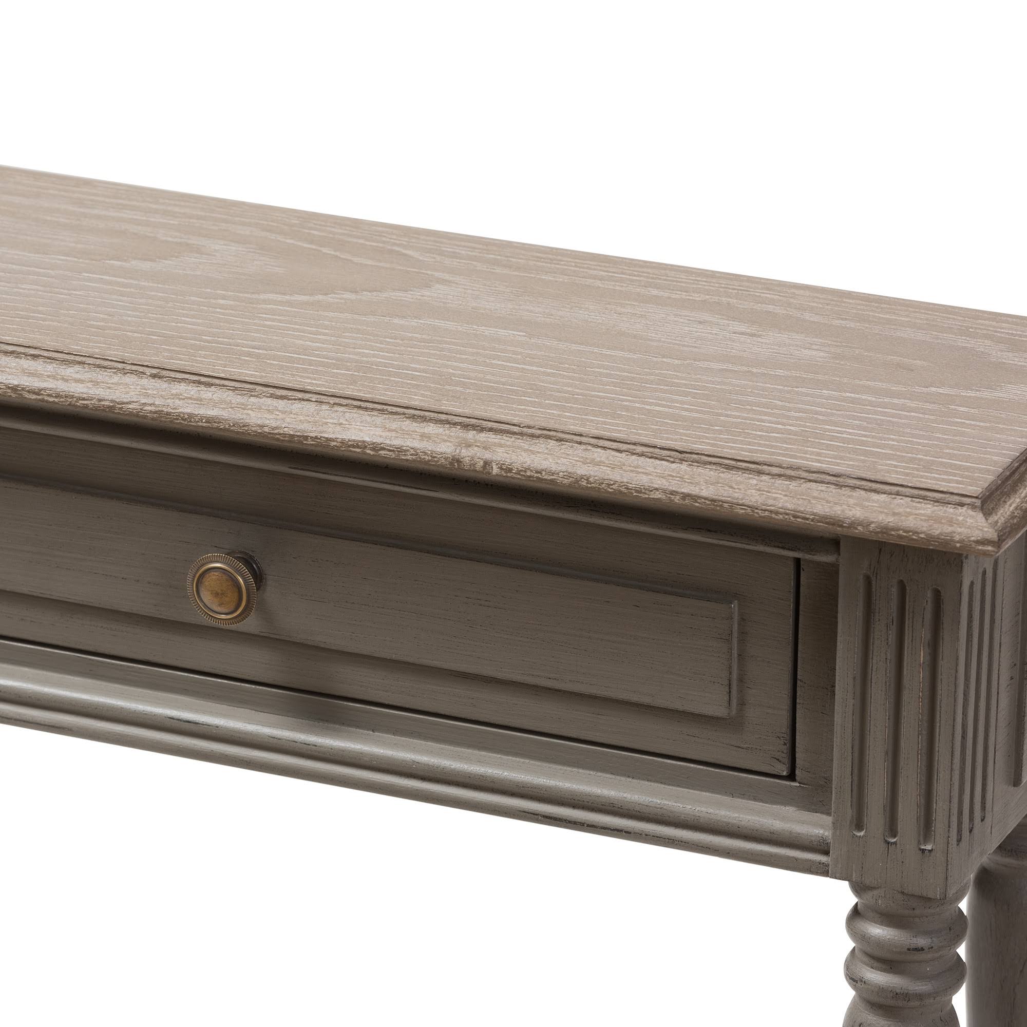 Brown Finished 1-Drawer Console Table L200