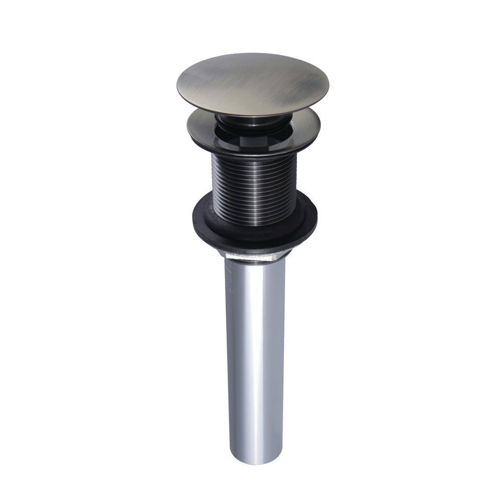 Antique Brass Push Pop-Up Drain Without Overflow Hole S34688